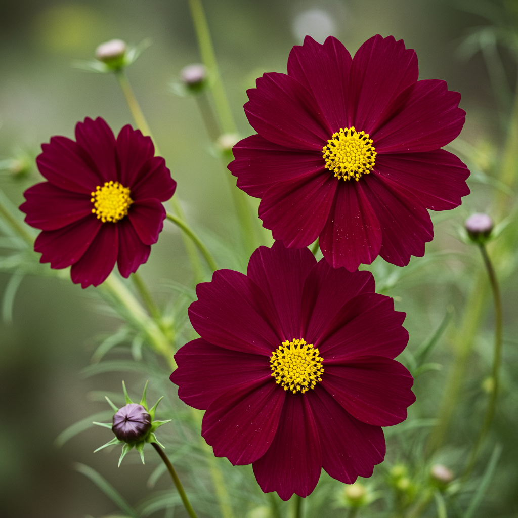 Burgundy Red Cosmos Seeds - Red Cosmos Flower Seeds for Garden