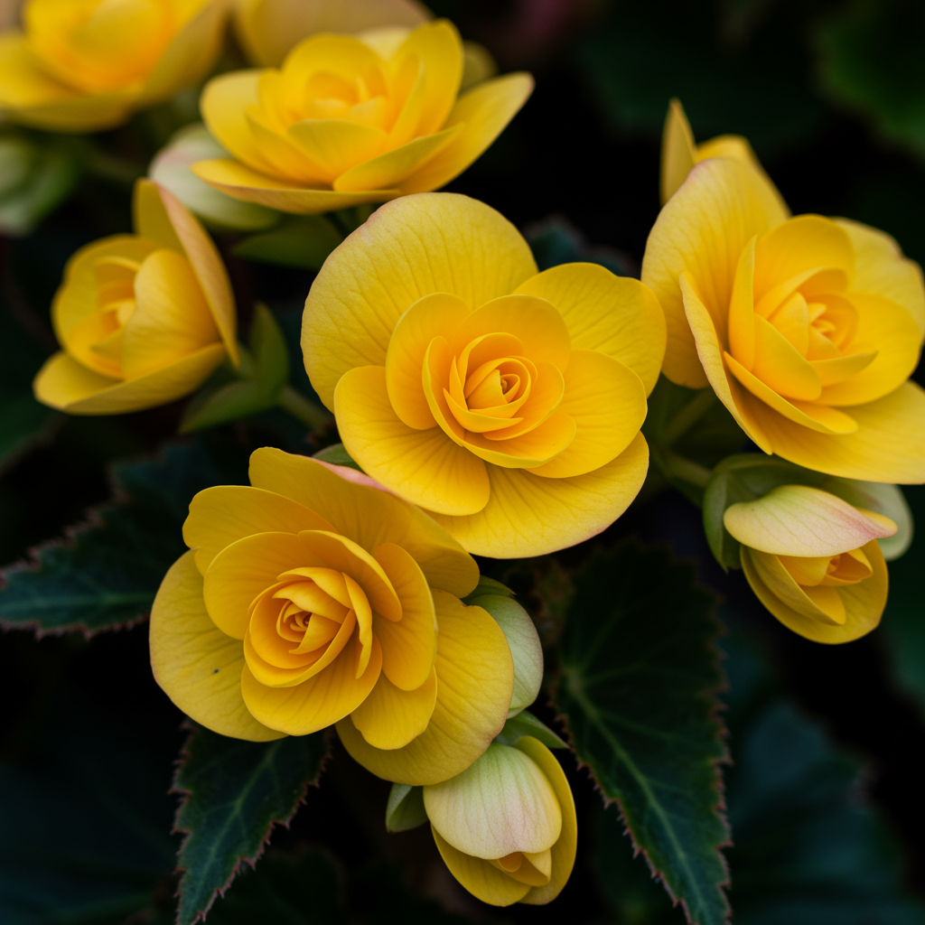 Yellow Begonia Flower Seeds - Yellow Begonia Flower Seeds for Garden