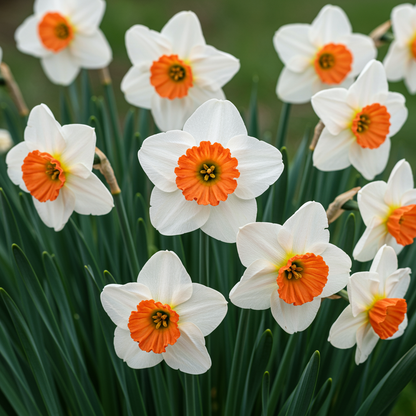 Narcissus White Red Seeds for Garden Planting