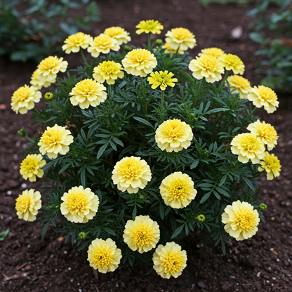 Marigold French Alumia Vanilla Cream Seeds for Garden Planting