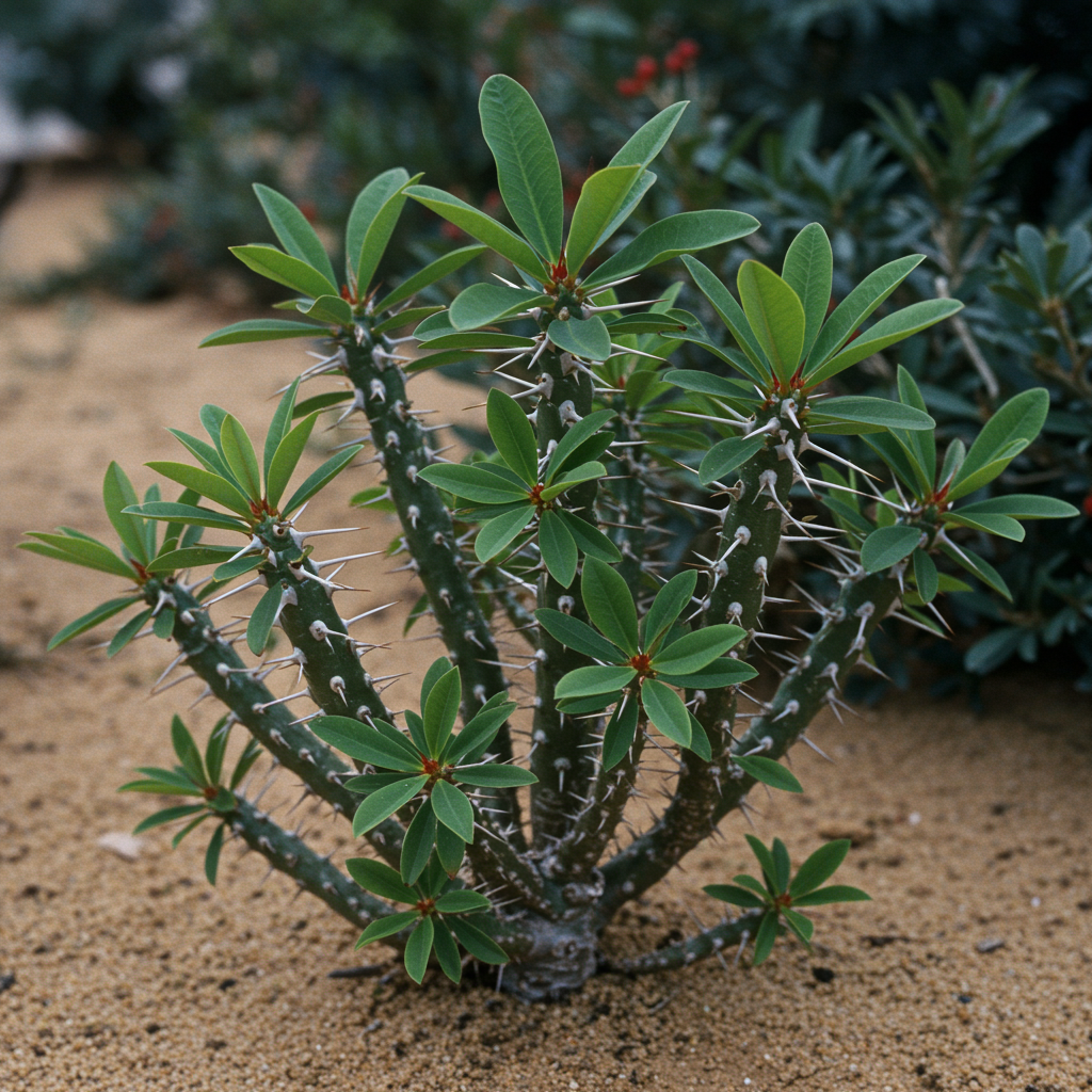 White Euphorbia Milii Seeds - White Crown of Thorns Flower Seeds for Garden