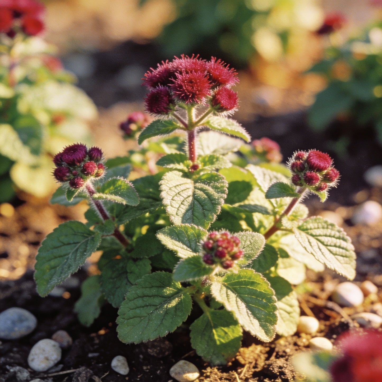 Ageratum Red Sea Seeds – Rich Red Blooms for Vibrant Gardens