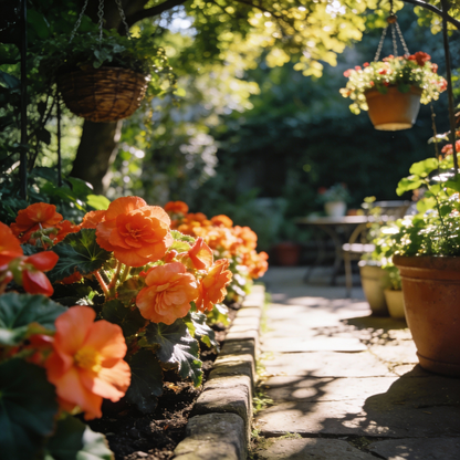 Orange Begonia Flower Seeds - Orange Begonia Flower Seeds for Garden