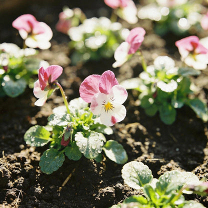Pink and White Pansy Flower Seeds for Garden Planting