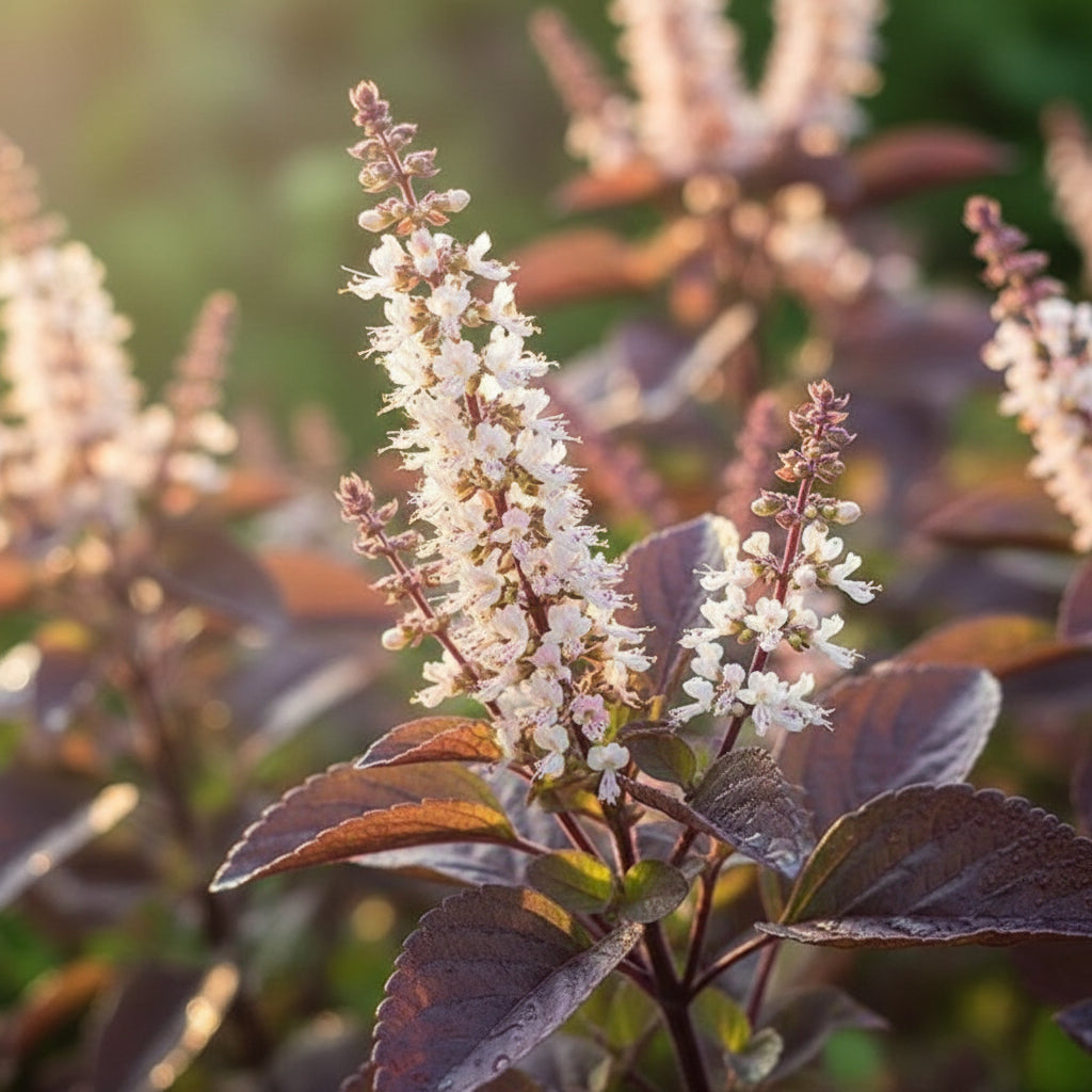 Krishna Tulsi Seeds for Planting – Sacred Purple Holy Basil for Home Garden & Herbal Use
