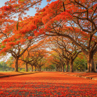 Orange Flamboyant Tree Seeds for Planting – Delonix regia Ornamental Flowering Tree