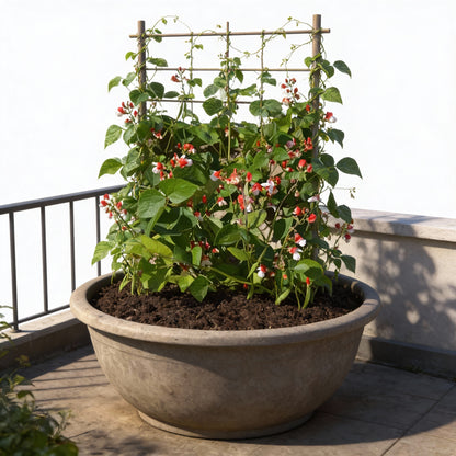 Runner Bean Hestia Dwarf Vegetable Seeds High Yield Compact Variety