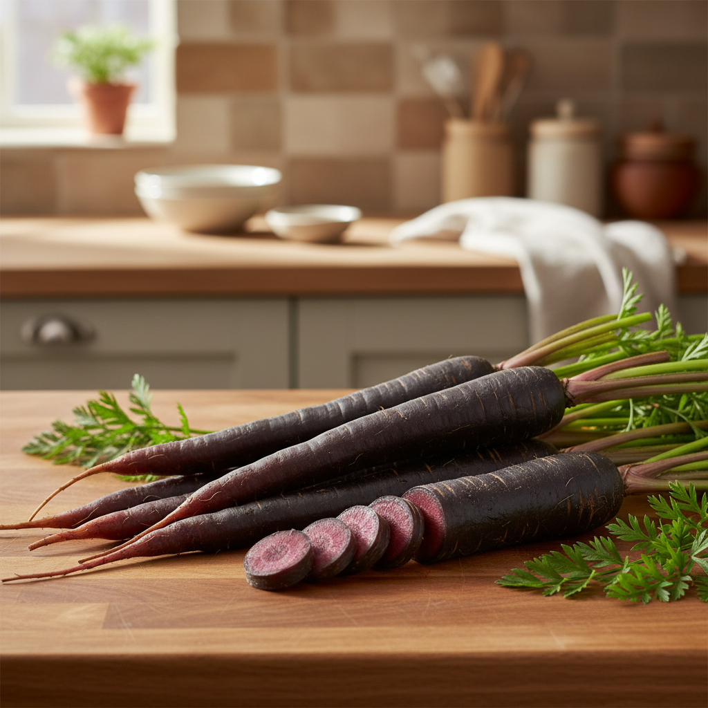 Black Nebula Carrot Seeds – Rare Heirloom Deep Purple Nutrient-Rich Roots