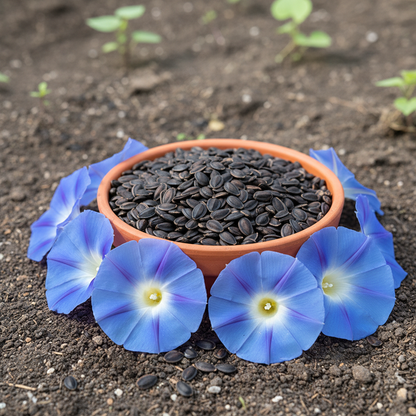 Morning Glory Heavenly Blue Flower Seeds - Sky Blue Climbing Flower Seeds for Garden