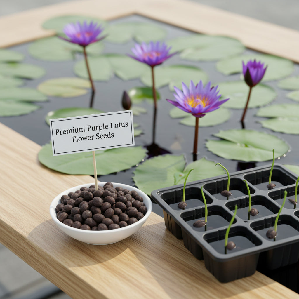 Purple Lotus Flower Seeds for Planting – Stunning Aquatic Blooms
