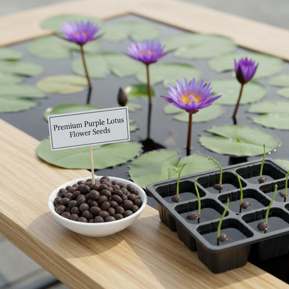 Purple Lotus Flower Seeds for Planting – Stunning Aquatic Blooms