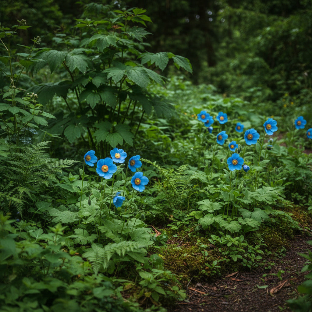 Meconopsis Grandis Flower Seeds for Planting – Stunning Blue Himalayan Poppy Seeds for Garden Perennial Blooms
