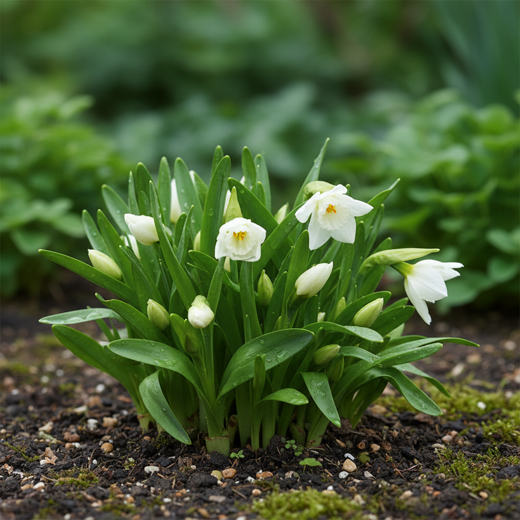 Daffodil Seeds White and Red Blooms for Garden Planting