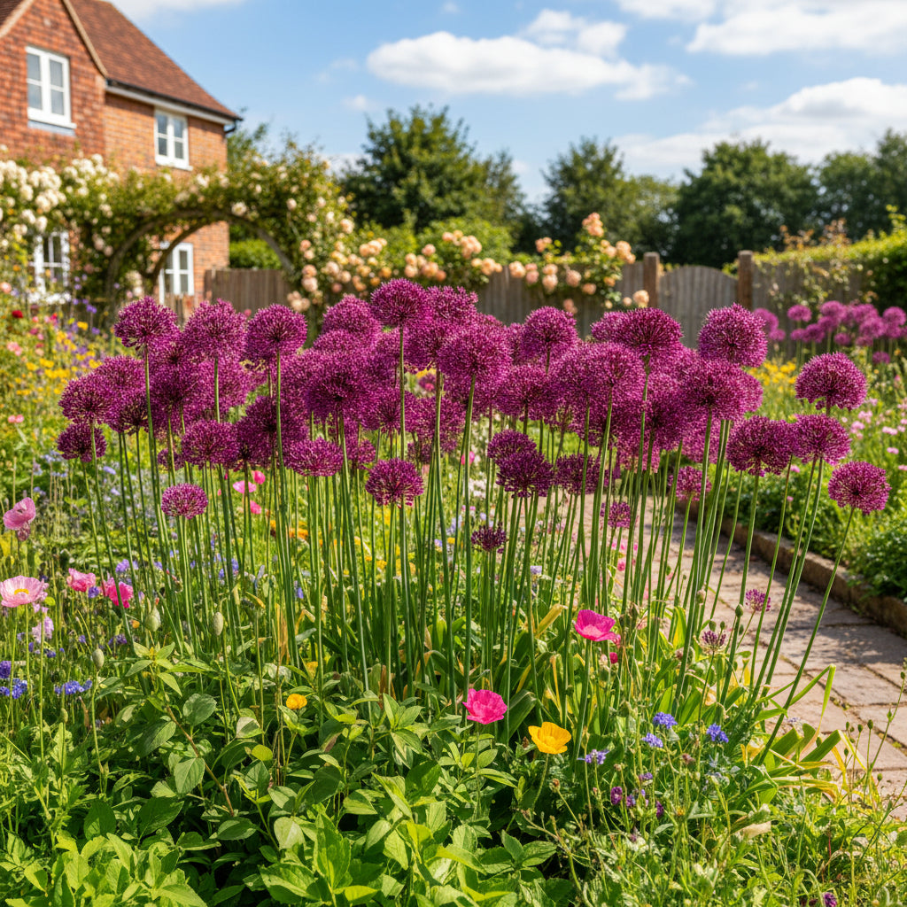Allium Atropurpureum Seeds for Planting – Deep Red Purple Blooms
