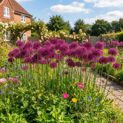 Allium Atropurpureum Seeds for Planting – Deep Red Purple Blooms