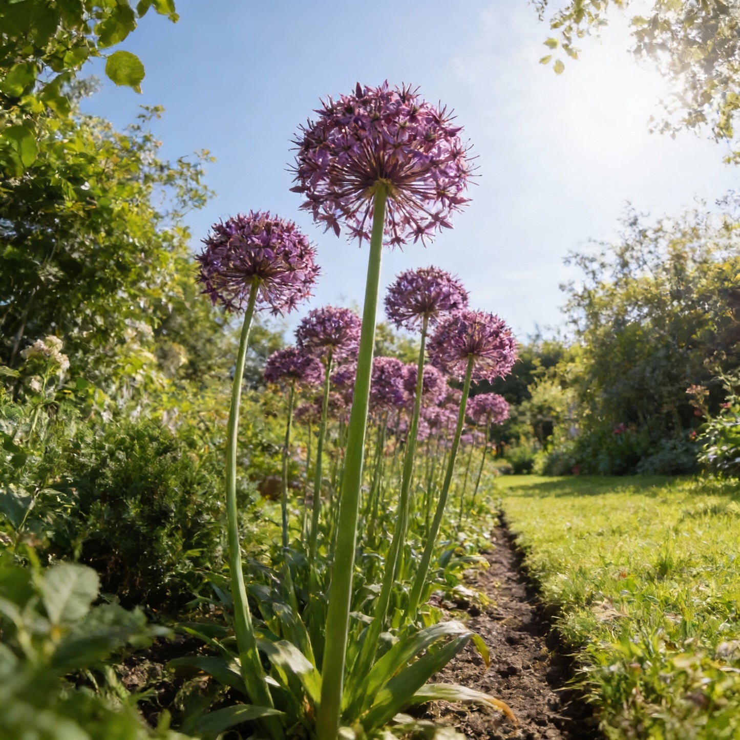 Allium Atropurpureum Seeds for Planting – Deep Red Purple Blooms