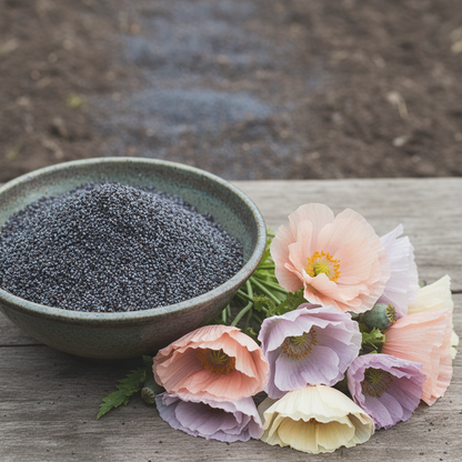 Antique Shades Mix Poppy Paeoniflorin Seeds - Poppy Flower Seeds for Garden