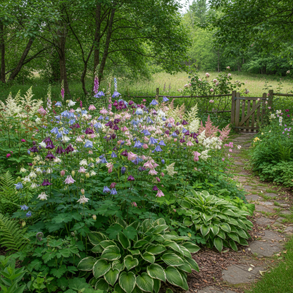Aquilegia Vulgaris Snowballs Seeds for Garden Planting