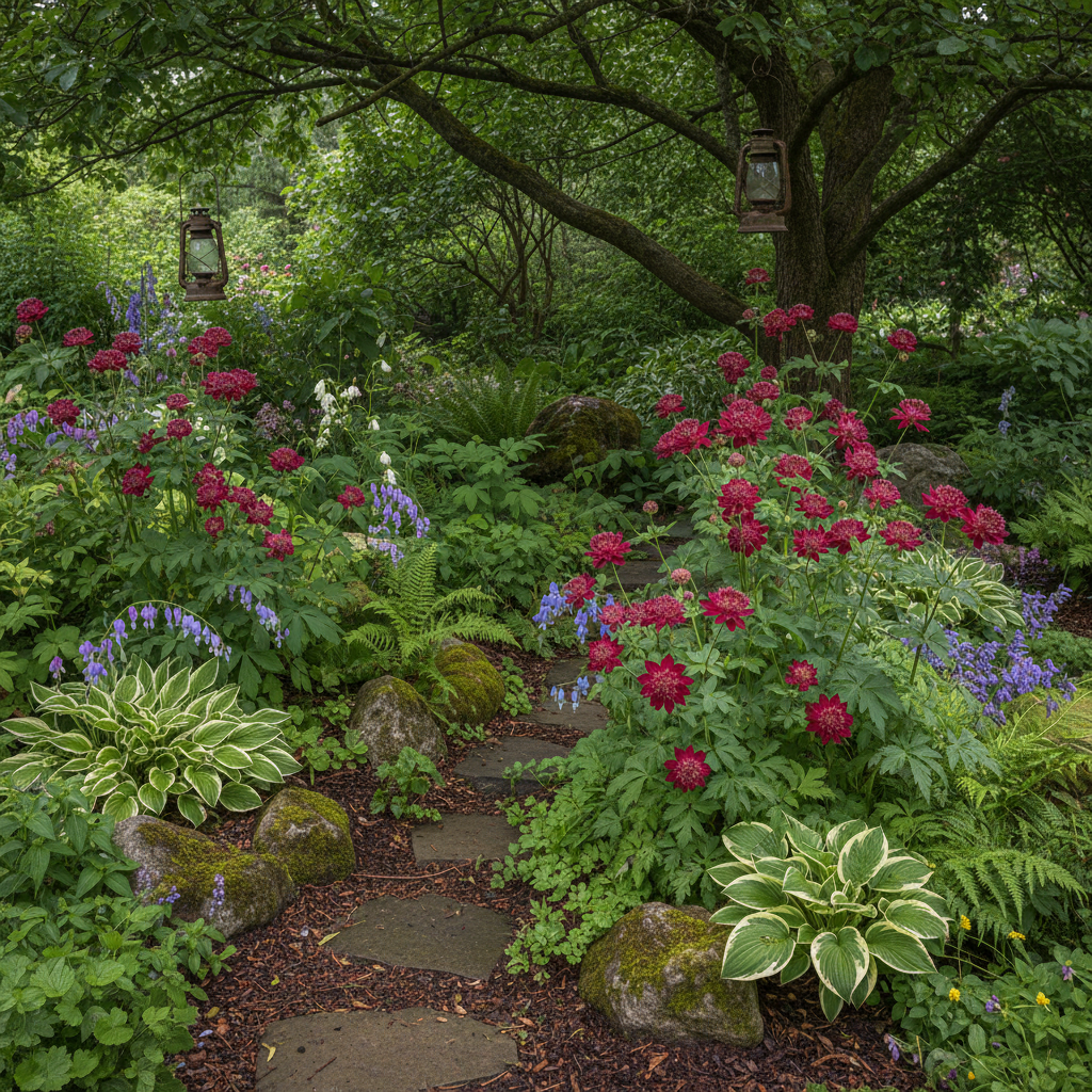 Astrantia Major Carmine Crown Seeds - Astrantia Flower Seeds for Garden