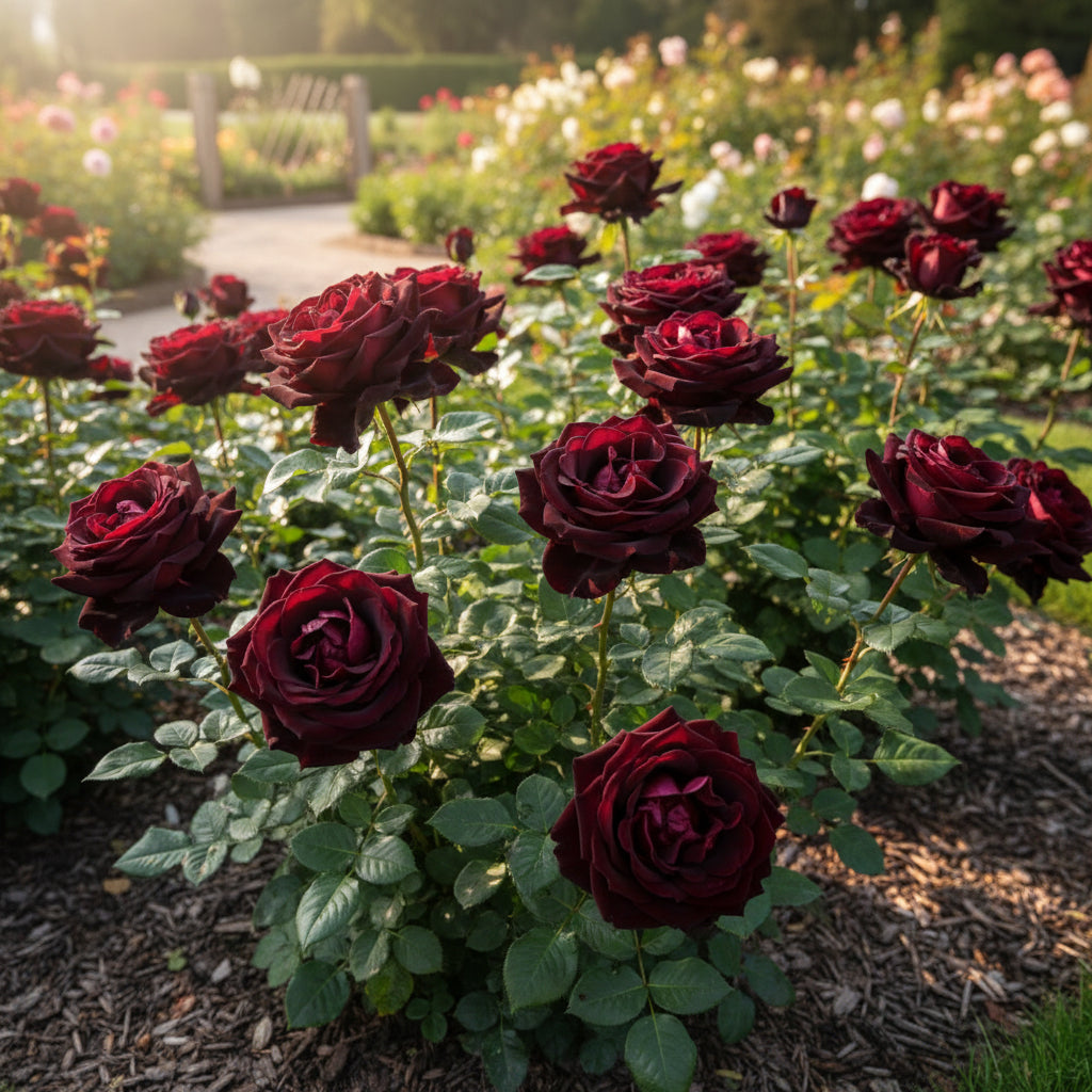 Black Rose with Red Edge Flower Seeds for Planting – Exotic Perennial Blooms