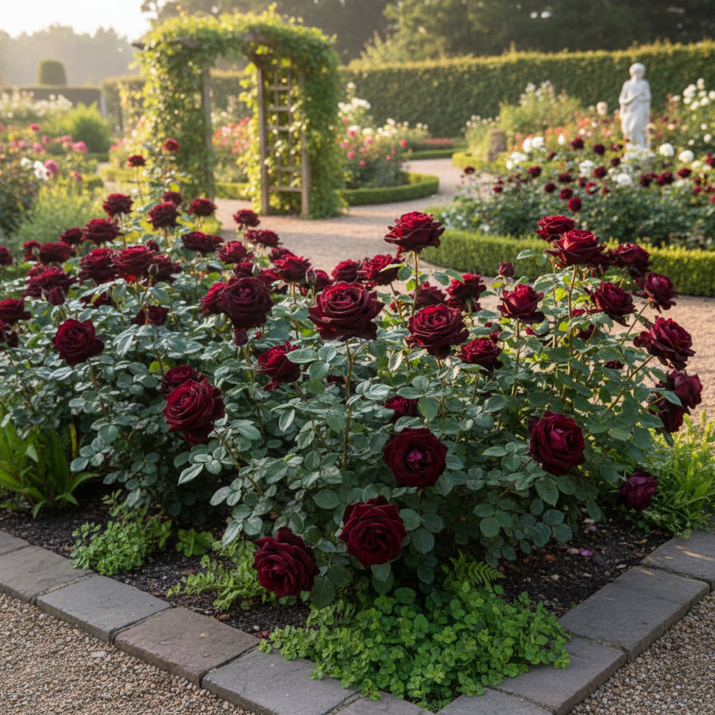 Black Rose with Red Edge Flower Seeds for Planting – Exotic Perennial Blooms