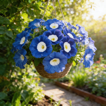 Blue Petunia Seeds for Planting – True Blue Flowering Variety