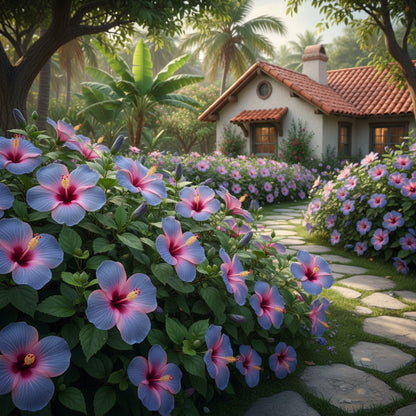 Blue Pink Hibiscus Flower Seeds for Planting