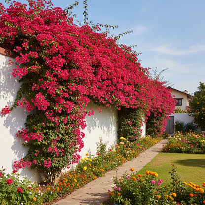 Red Bougainvillea Flower Seeds for Planting – Vibrant Climbing Ornamental Blooms