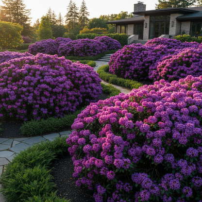 Hardy Evergreen Shrub Seeds for Planting with Large Purple Flowers – Perennial Garden Beauty