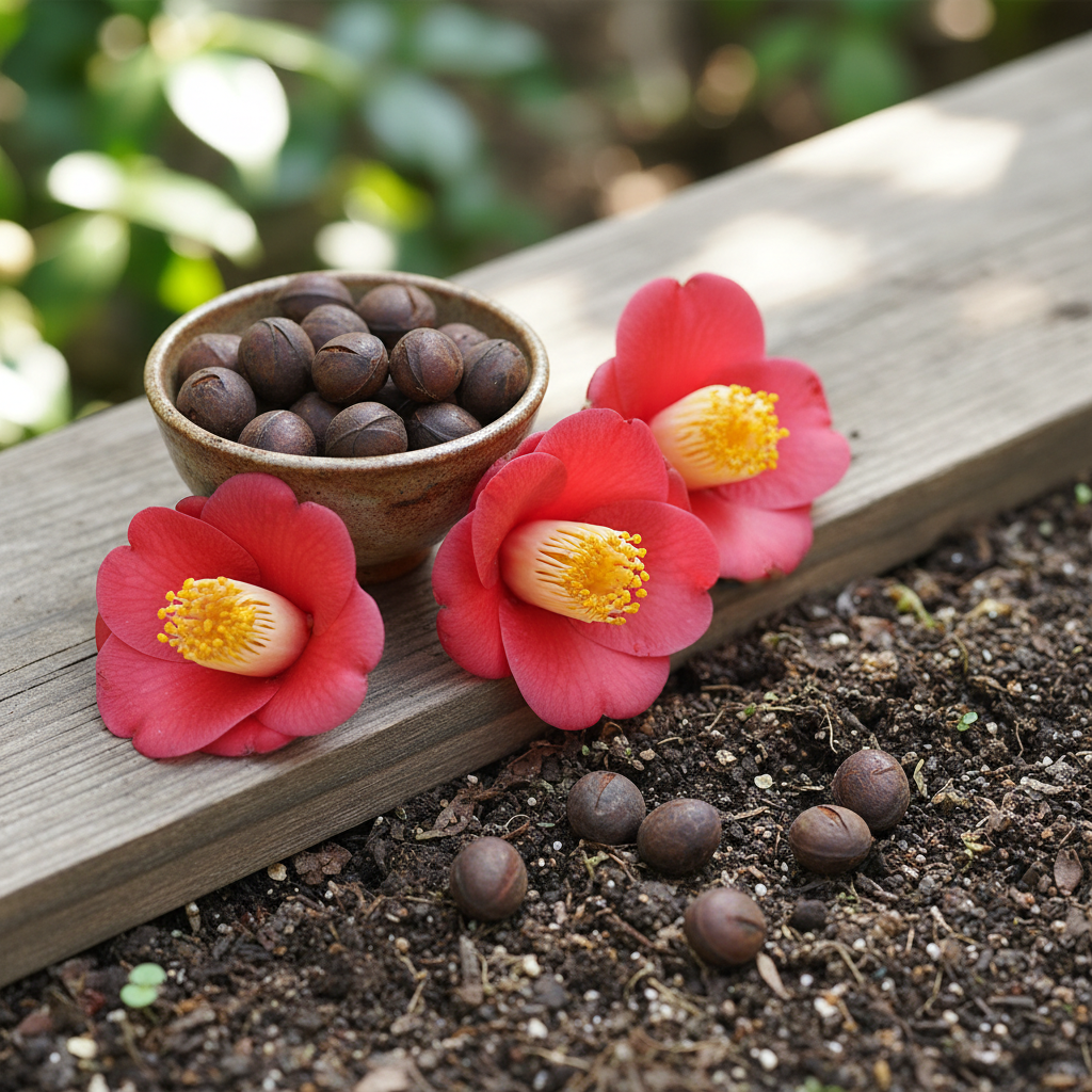 Red Camellia Japonica Flower Seeds for Garden Planting
