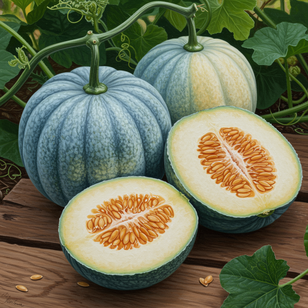 Prescott Fond Blanc Oka Melon Seeds - Heirloom Melon Seeds for Home Garden