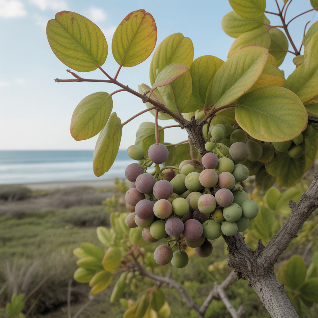 Sea Grape Seeds – Coccoloba uvifera Tropical Fruit Tree Seeds