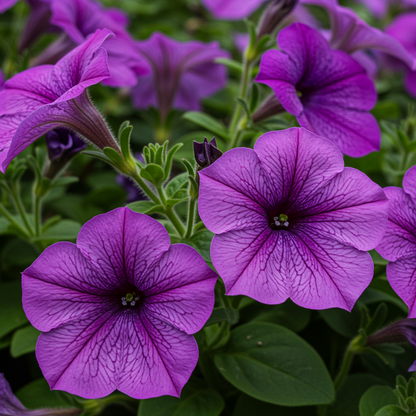 Petunia Grandiflora Purple Seeds - Purple Petunia Flower Seeds for Garden