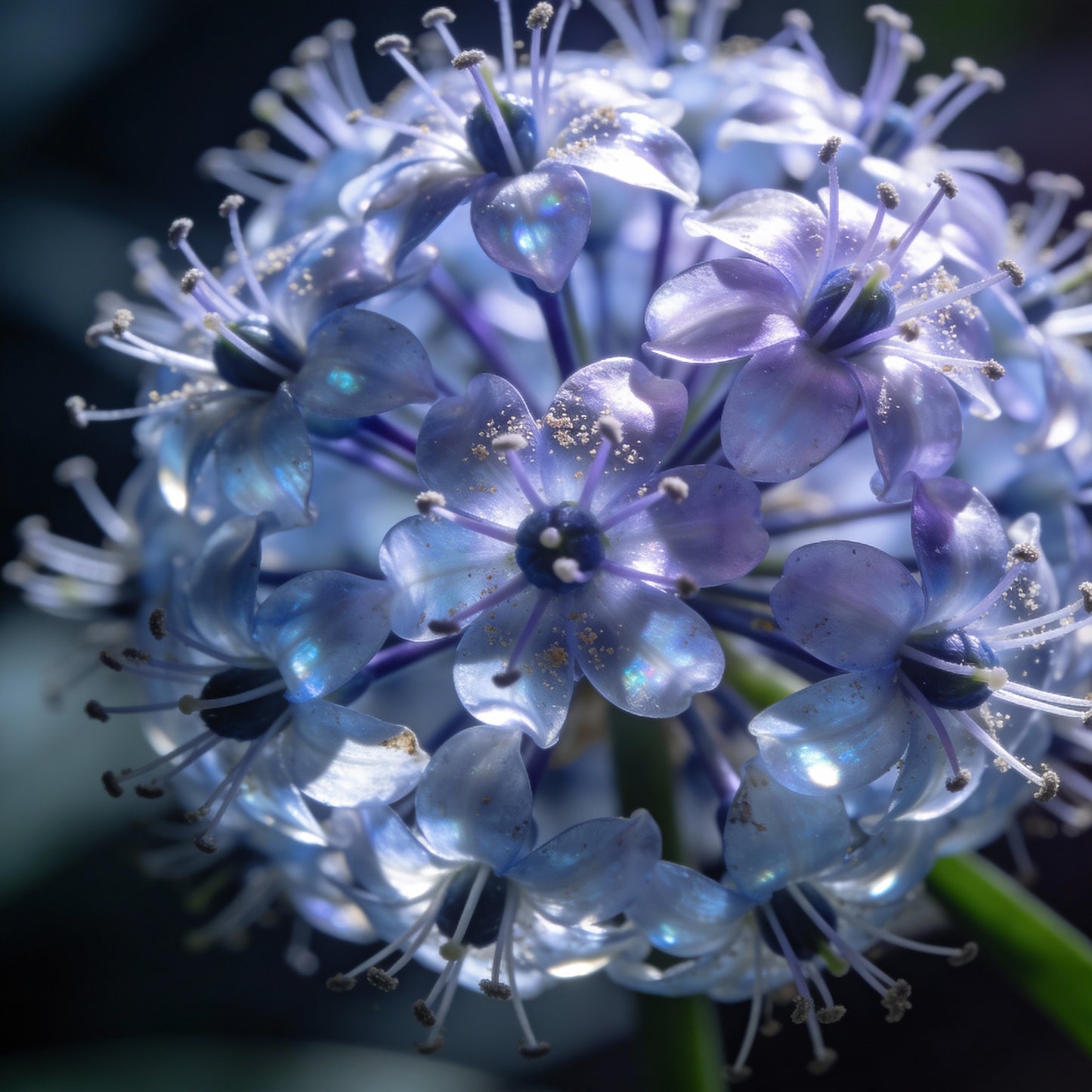 Nema Rare Blue Round Pearl Chlorophytum Flower Seeds for Garden Planting