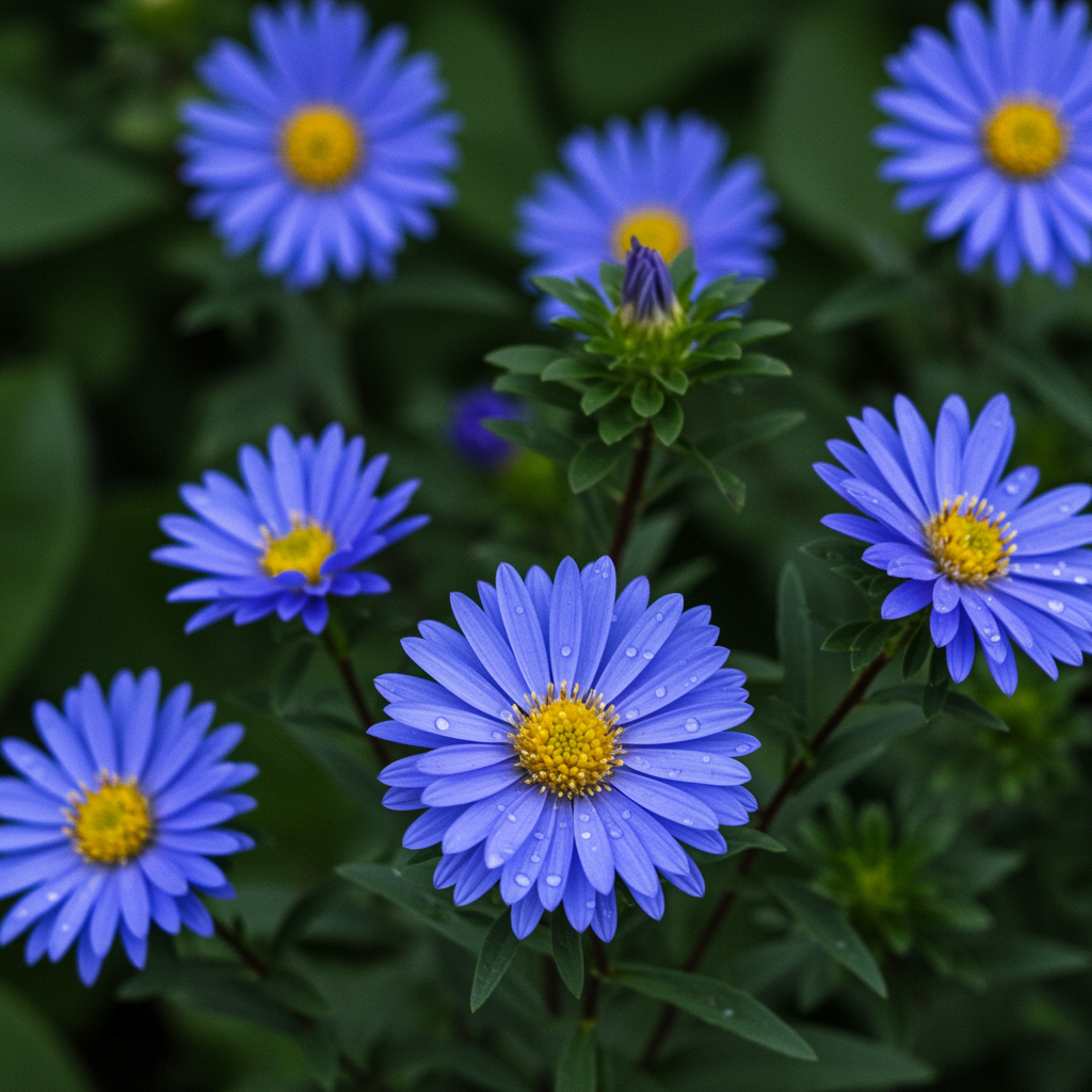 Giant Blue Moon Aster Flower Seeds for Garden Planting