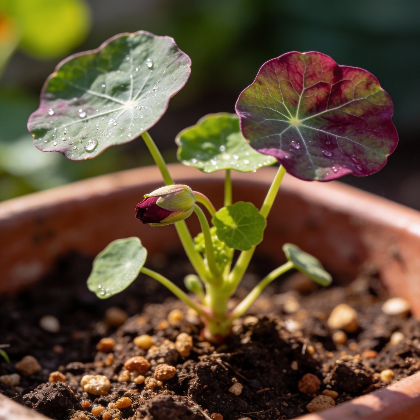 Nasturtium Baby Deep Rose Flower Seeds for Garden Planting