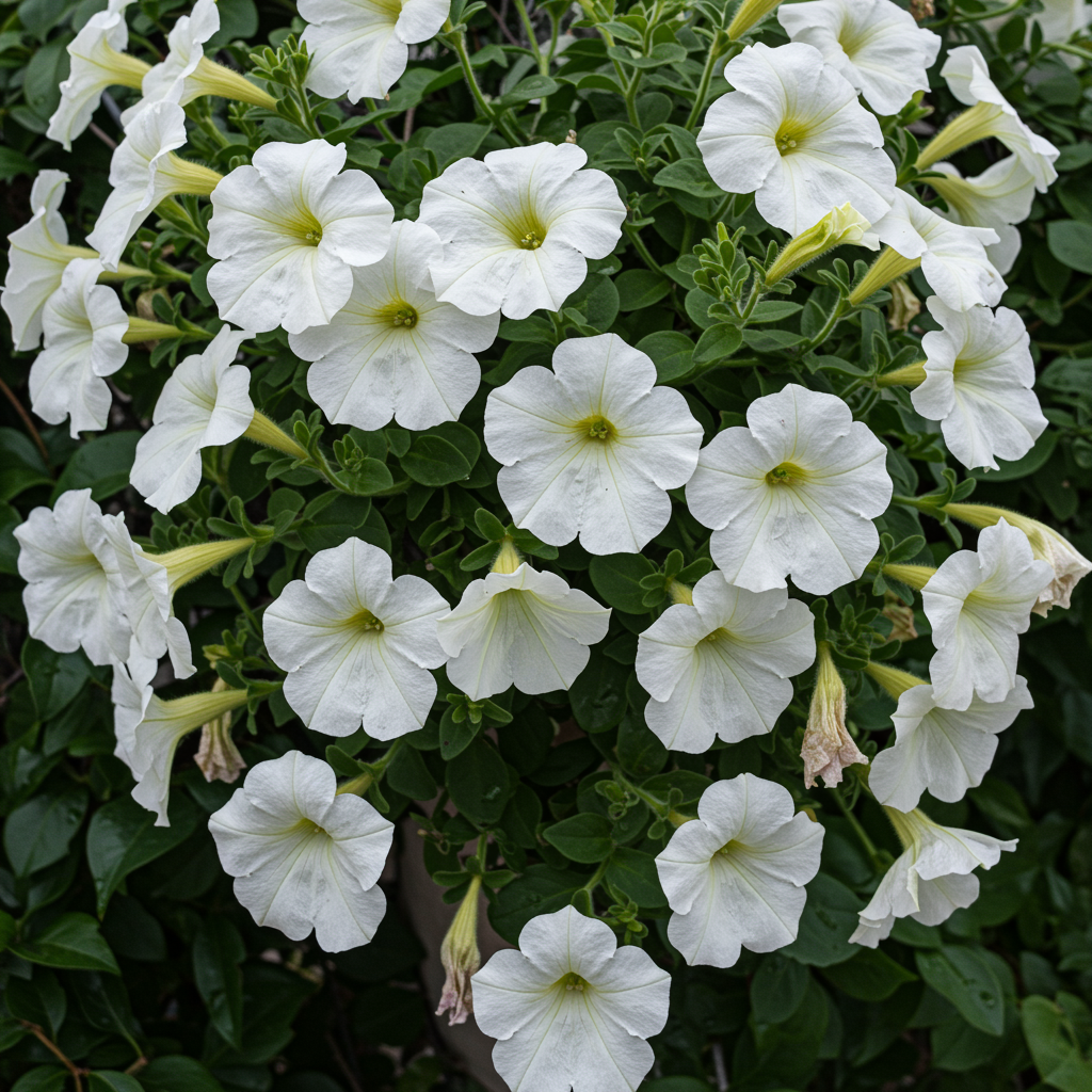 White Hanging Petunia Seeds - White Petunia Flower Seeds for Garden
