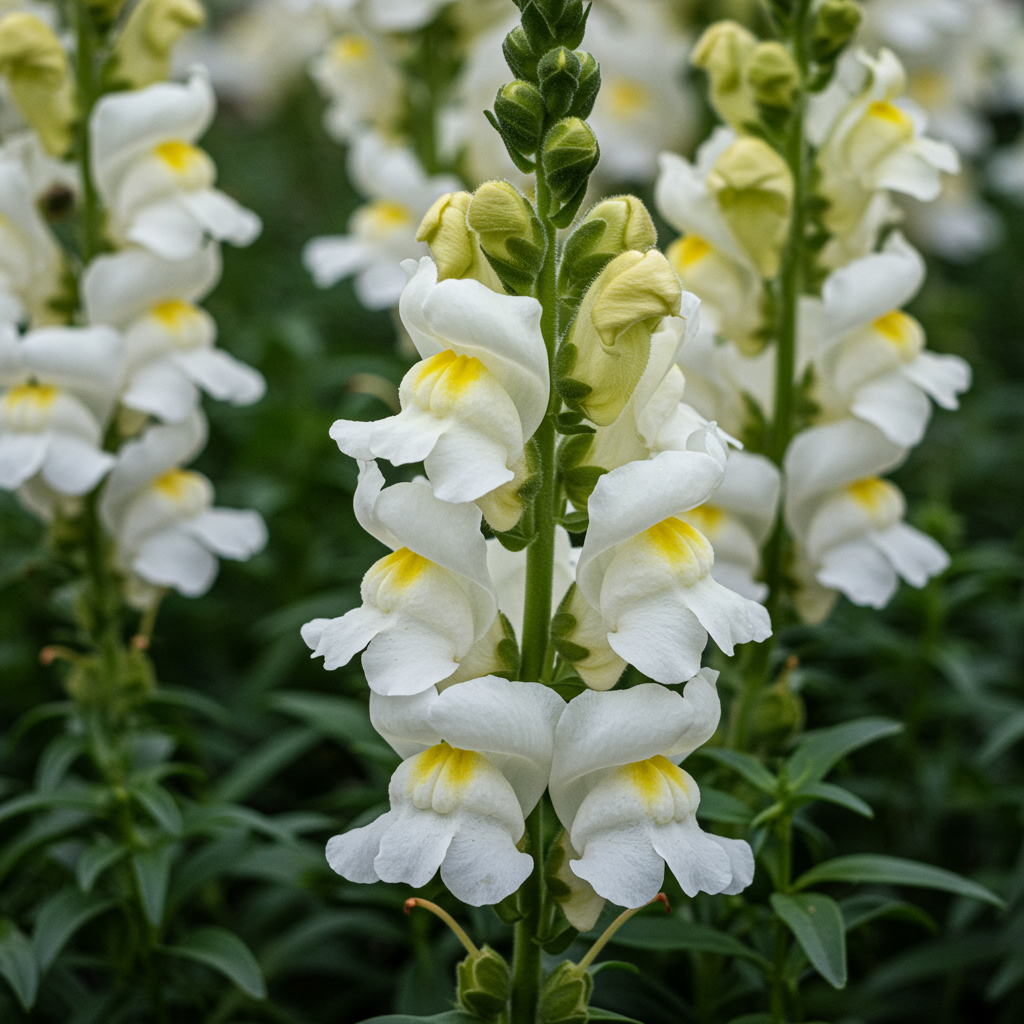 Pure White Snapdragon Seeds - White Snapdragon Flower Seeds for Garden