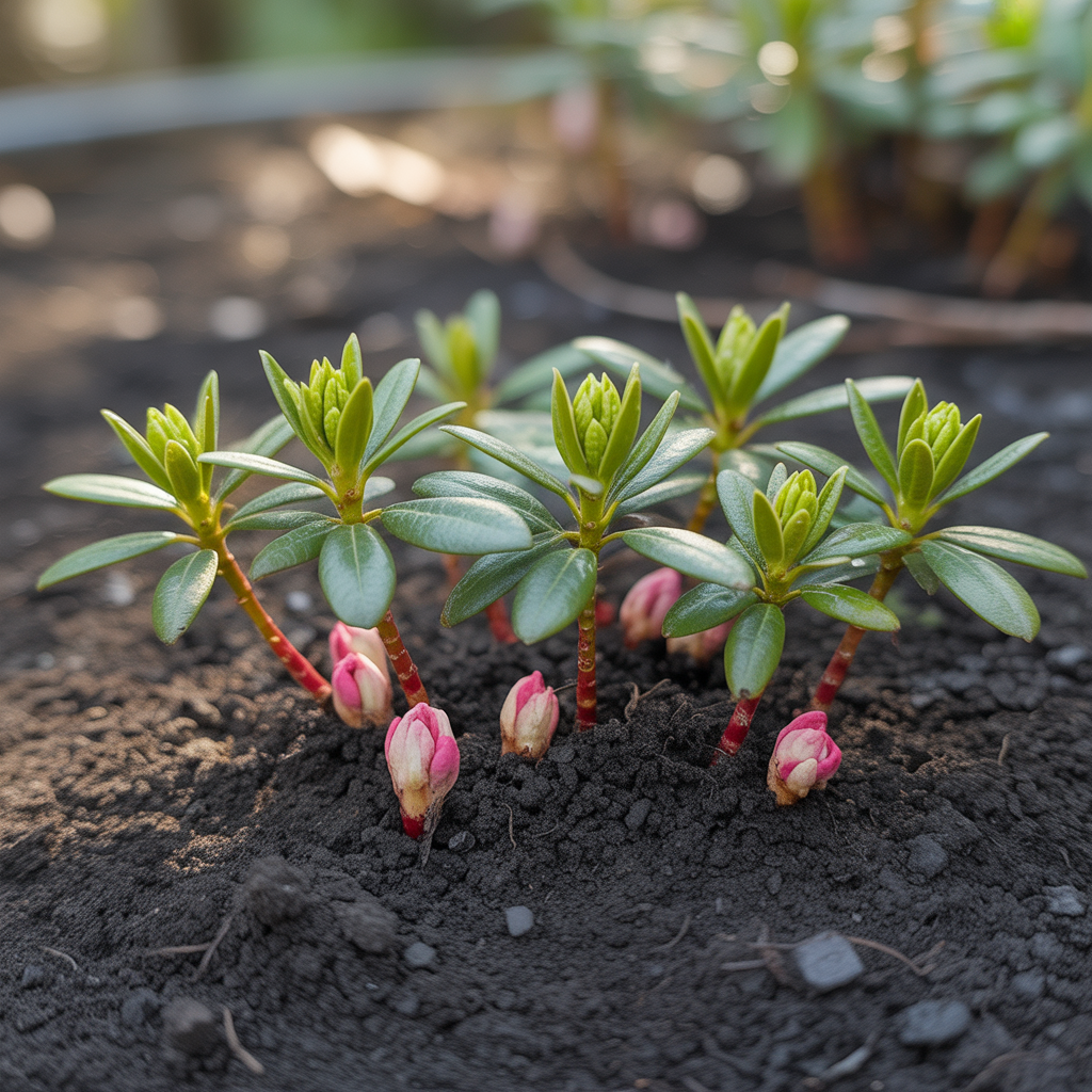 Dwarf Cold Hardy Rhododendron Seeds for Planting – Deep Red Flowers for Year-Round Beauty