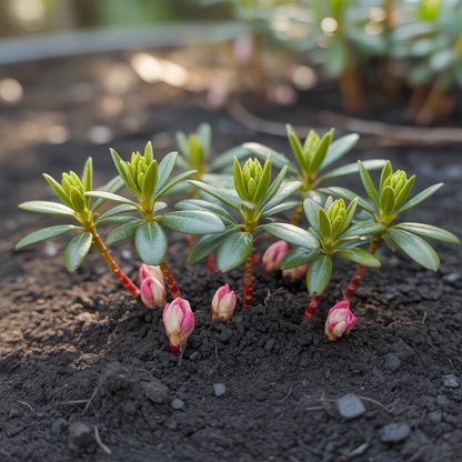 Dwarf Cold Hardy Rhododendron Seeds for Planting – Deep Red Flowers for Year-Round Beauty