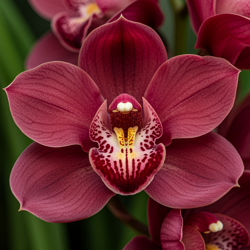 Red Chinese Cymbidium Orchid Flower Seeds for Garden Planting
