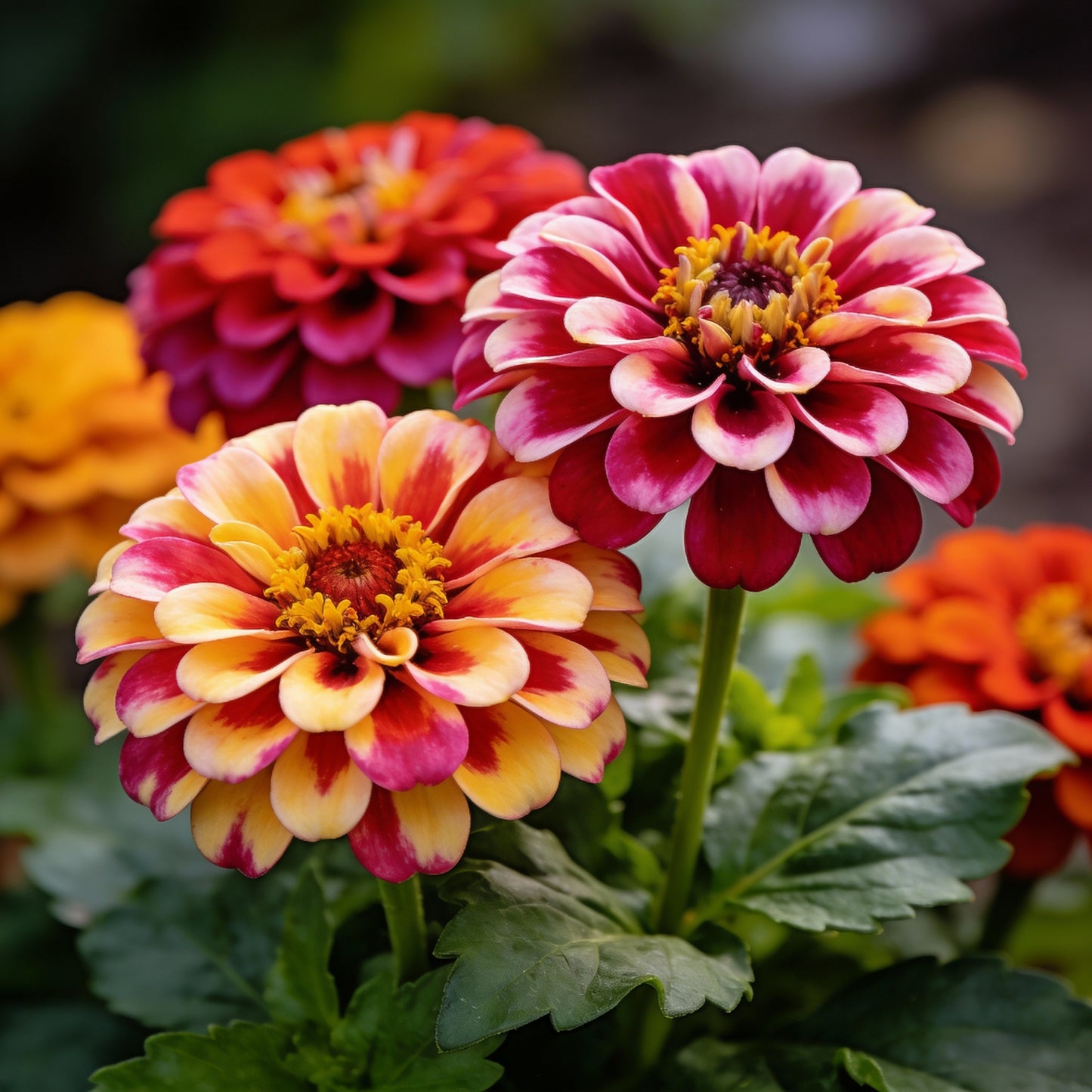 Cactus Flowered Zinnia Seeds - Zinnia Flower Seeds for Garden Planting