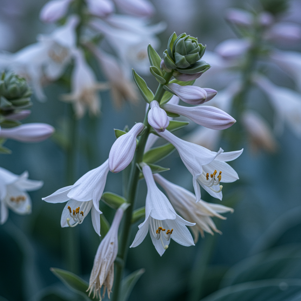 Hosta Elegans Gray Blue Twisted White Flowers for Garden Planting