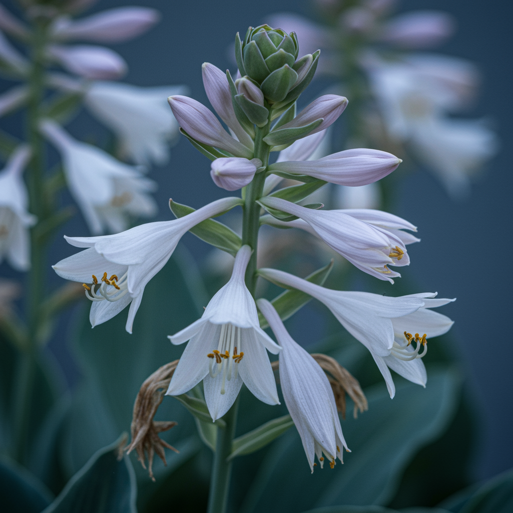 Hosta Elegans Gray Blue Twisted White Flowers for Garden Planting