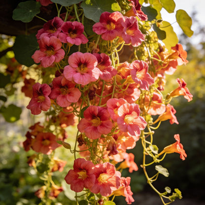 Nasturtium Cherry Rose Jewel Seeds for Garden Planting