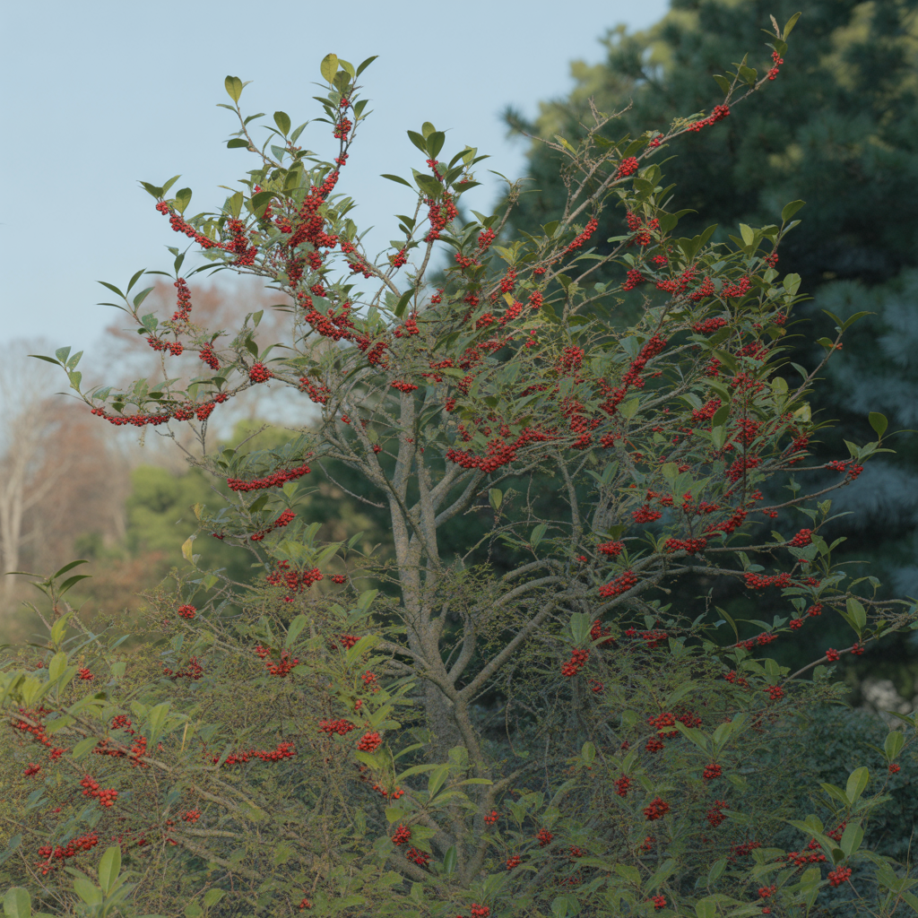 Carolina Holly Seeds for Planting (Ilex Ambigua) – Native Deciduous Holly with Bright Red Berries