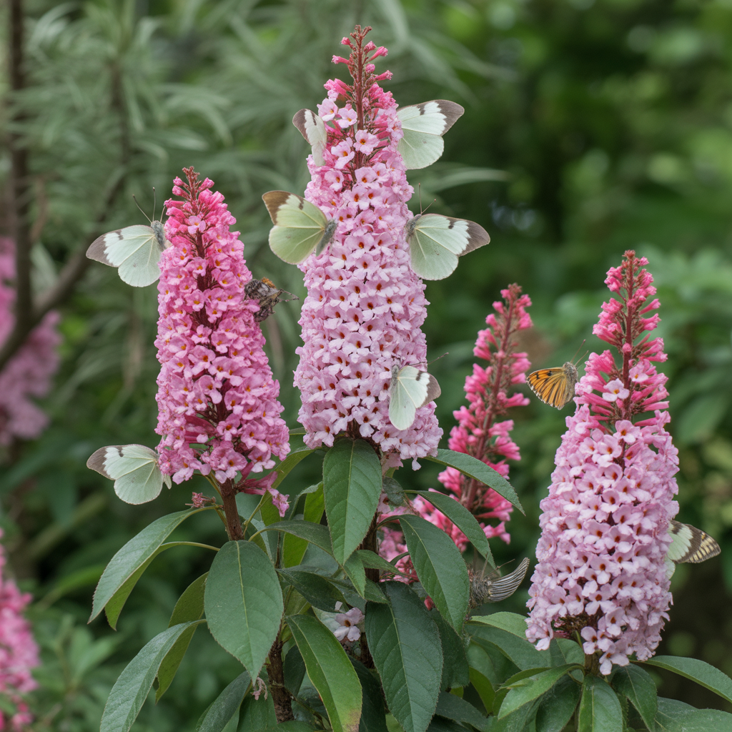 Pink Delight Butterfly Bush Seeds for Planting – Buddleja davidii with Vibrant Pink Blooms