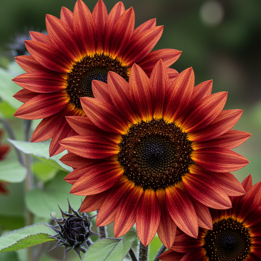 Sunflower Ruby Passion Seeds - Red Sunflower Seeds for Garden