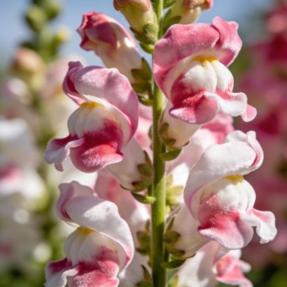 Bi Color Pink White Snapdragon Seeds - Snapdragon Flower Seeds for Garden