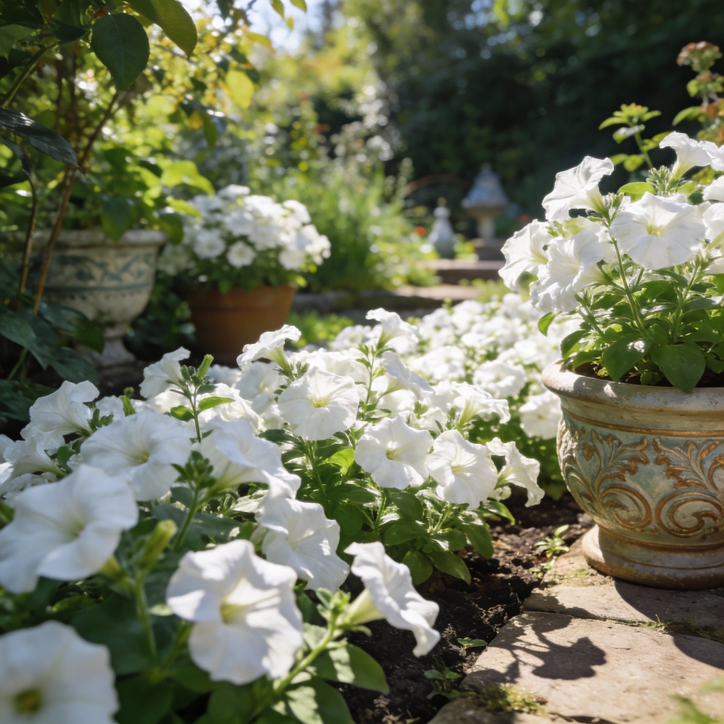 Bianco Malope Mallow Trifida Flower Seeds for Garden Planting